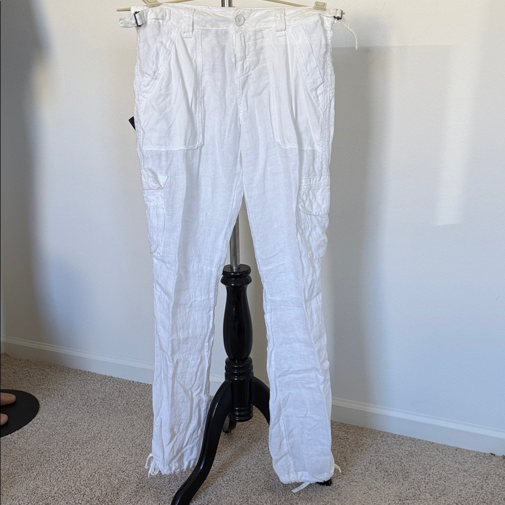 Woen cargo pants, white size 26 packets Lou.jo